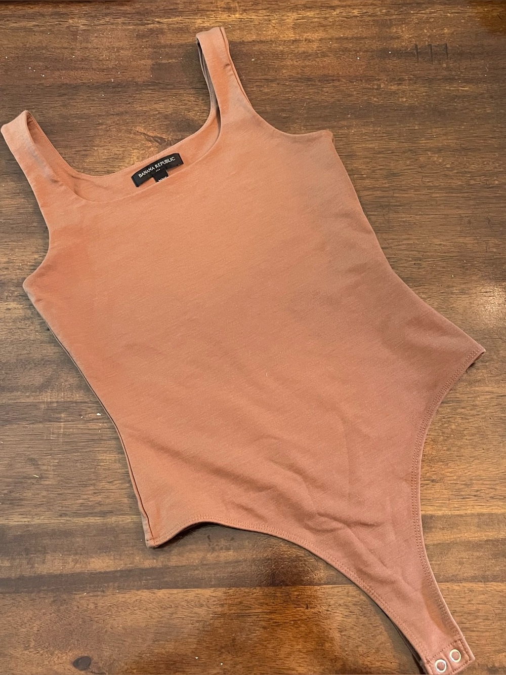 Banana Republic Women’s Square Neck Brown Sleeveless Bodysuit Size XXS Stretch